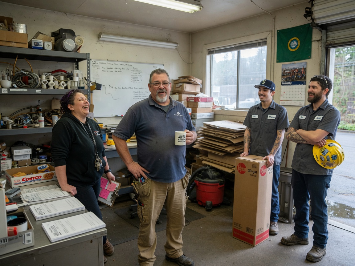 The Bothell Water Heater Pros team at work in Bothell
